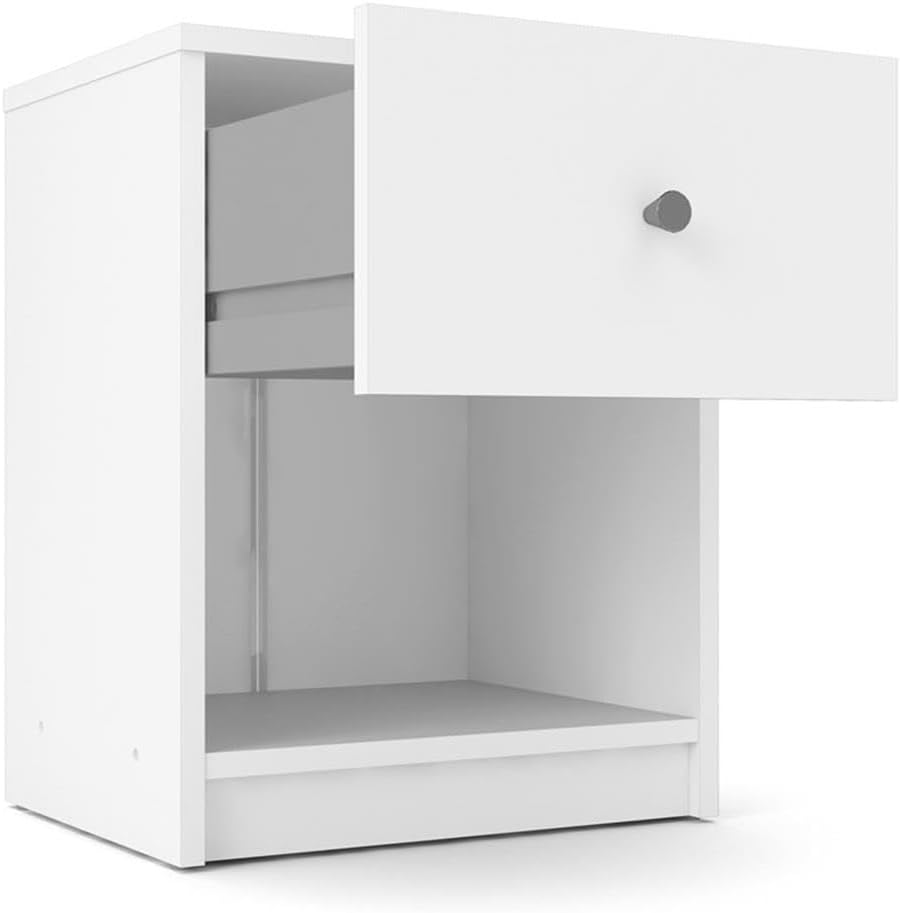 Pemberly Row 3 Piece Modern Wood Dresser and Nightstand Bedroom Set in White