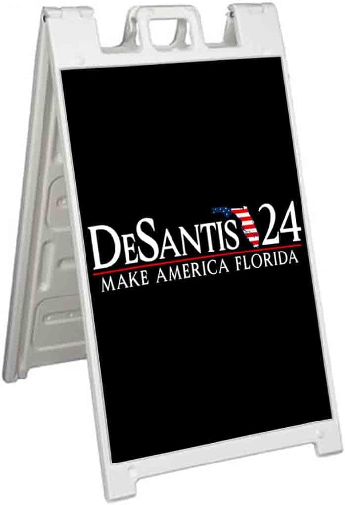 Desantis 2024 (24' X 36') Standard A-Frame Signicade, Includes Decal Applied to Stand | Election, Political, Republican, Vote