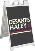 Desantis Haley 2024 (24' X 36') Standard A-Frame Signicade, Includes Decal Applied to Stand | Election, Political, Republican, Vote