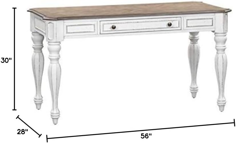 Liberty Furniture Industries Magnolia Manor Lift Top Writing Desk, W56 x D28 x H30, White