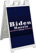 Biden Harris 2024 (24' X 36') Standard A-Frame Signicade, Includes Decal Applied to Stand | Election, Political, Democrat, Vote