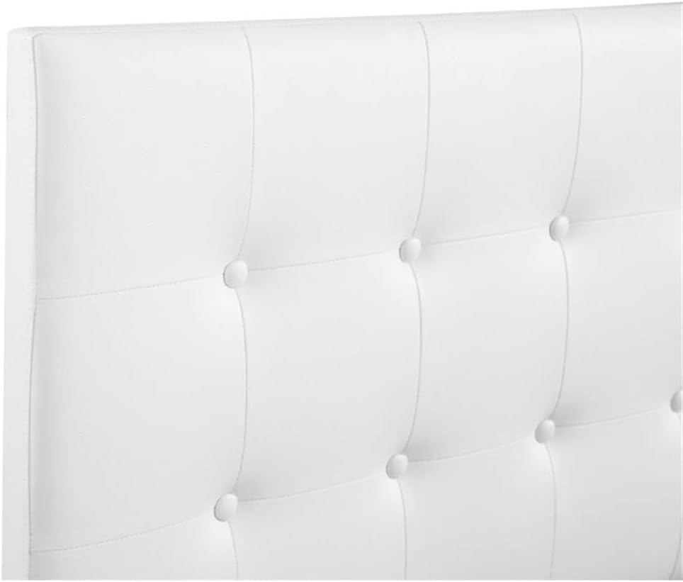 Glory Furniture Super Nova Faux Leather Upholstered Queen Headboard in White