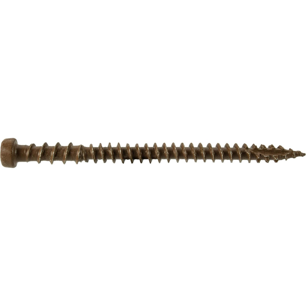 10 x 2-3/4' Walnut Composite Decking Wood Screw Torx/Star Drive Head - Exterior Coated - AQC Lumber Compatible - CASE Qty 42 Boxes 3,570 Screws