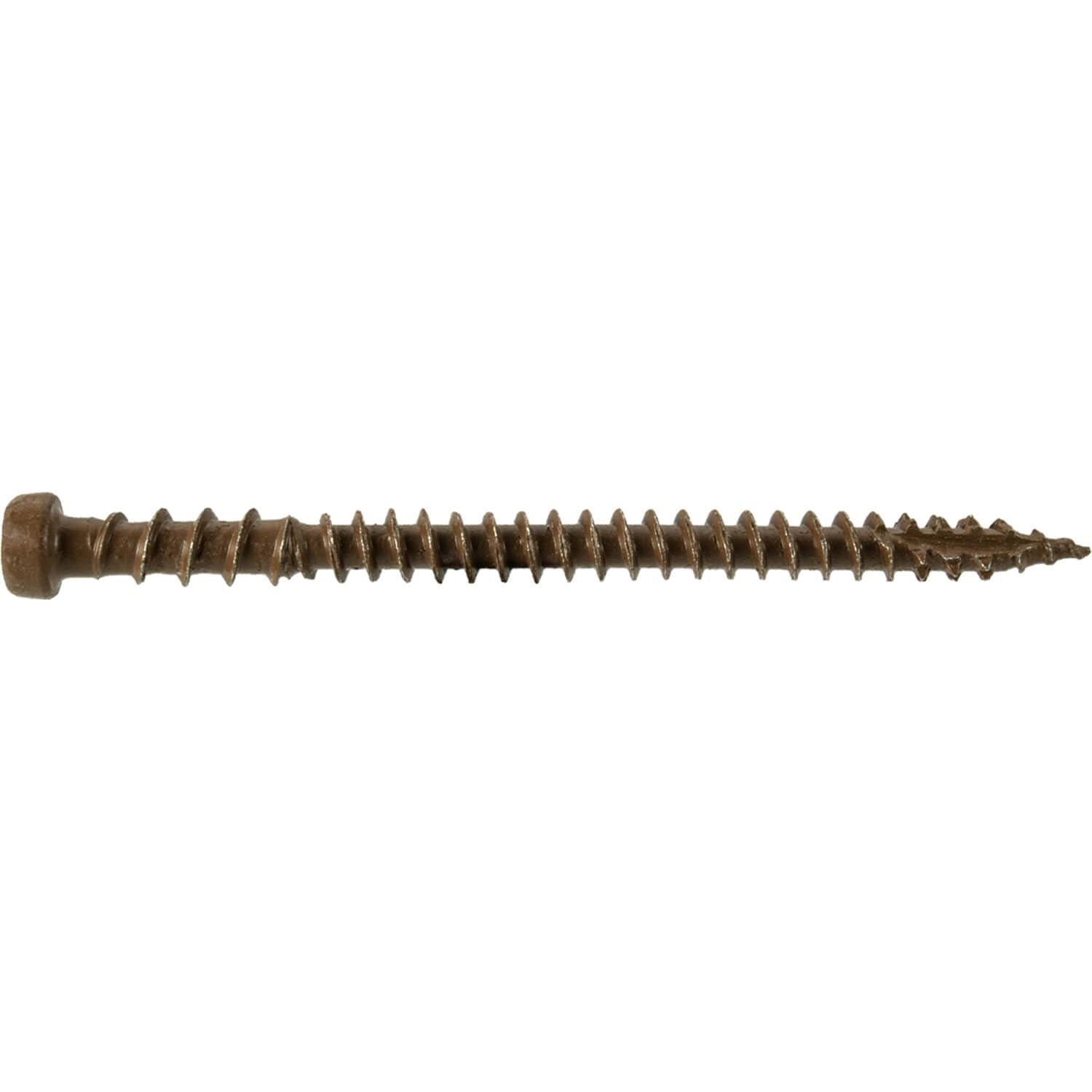 10 x 2-3/4' Walnut Composite Decking Wood Screw Torx/Star Drive Head - Exterior Coated - AQC Lumber Compatible - CASE Qty 42 Boxes 3,570 Screws