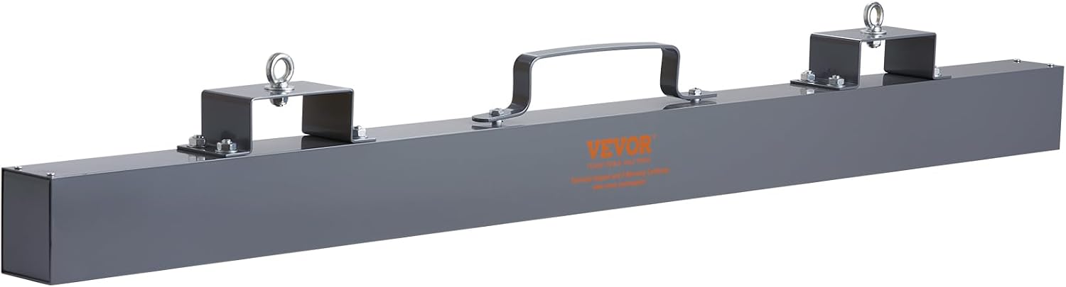 VEVOR 93 lbs Hanging Magnetic Sweeper Pickup Tool, Nail Hang-Type Magnetic Forklift Sweeper, Industrial-Grade Magnets Steel Material Hunting Accessories for Picking Up Nails Bolts Metals Iron Chips