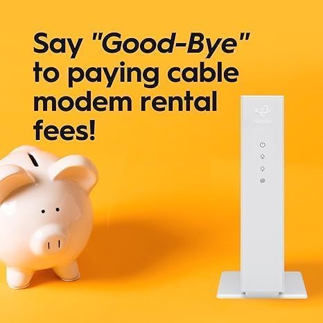 Hitron CODA56 Multi-Gigabit DOCSIS 3.1 Modem | 2.5 Gbps Max Internet Speeds | Certified with Xfinity, Charter Spectrum, Cox | 2.5 Gbps Ethernet Cable Modem ONLY | Requires Separate WiFi Router