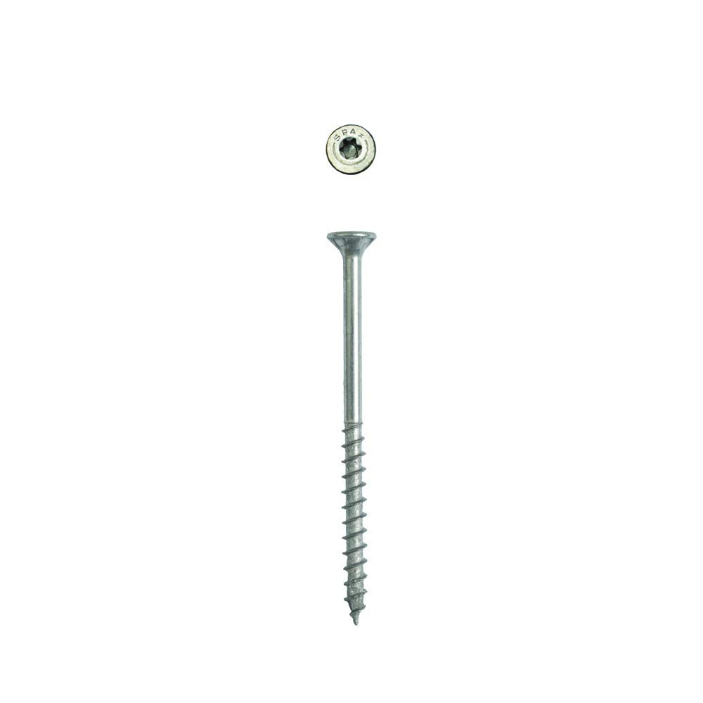 SPAX #14 x 3-1/2' Exterior Flat Head Deck Wood Screws Construction Torx T-Star Plus (1000 EA) Bulk Pail Bit Included Rust Resistant