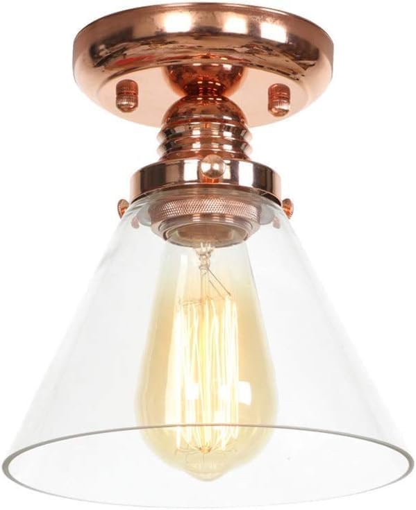 Slope Glass Rose Gold Ceiling Lights Lamparas De Techo Lustre Luminaria Abajur Home Ceiling Lamp, for Living Room