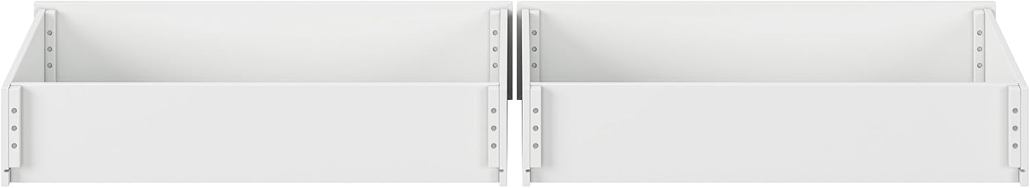 AFI, Mid-Century Modern Under Bed Storage Drawers, Twin/Full, White