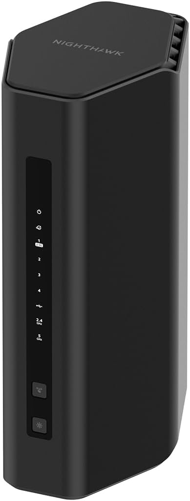 NETGEAR Nighthawk Dual-Band WiFi 7 Router (RS200) – Security Features, BE6500 Wireless Speed (up to 6.5Gbps) - Covers up to 2,500 sq. ft., 80 Devices – 2.5 Gig Internet Port (Renewed)