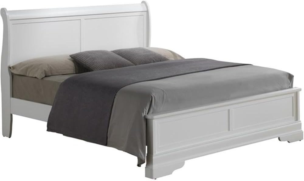 Glory Furniture Louis Phillipe Full Panel Bed in White