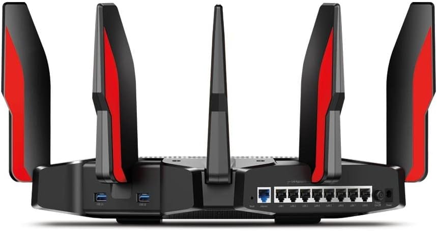 TP-Link AC5400 Tri Band WiFi Gaming Router(Archer C5400X) – MU-MIMO Wireless Router, 1.8GHz Quad-Core 64-bit CPU, Game First Priority, Link Aggregation, 16GB Storage, Airtime Fairness
