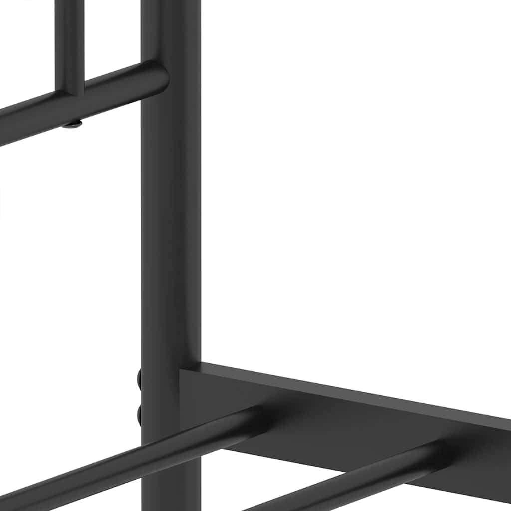 Metal Bed Frame with Headboard King Size Black Steel Platform Bed Frame with Underbed Storage Space for Bedroom Furniture