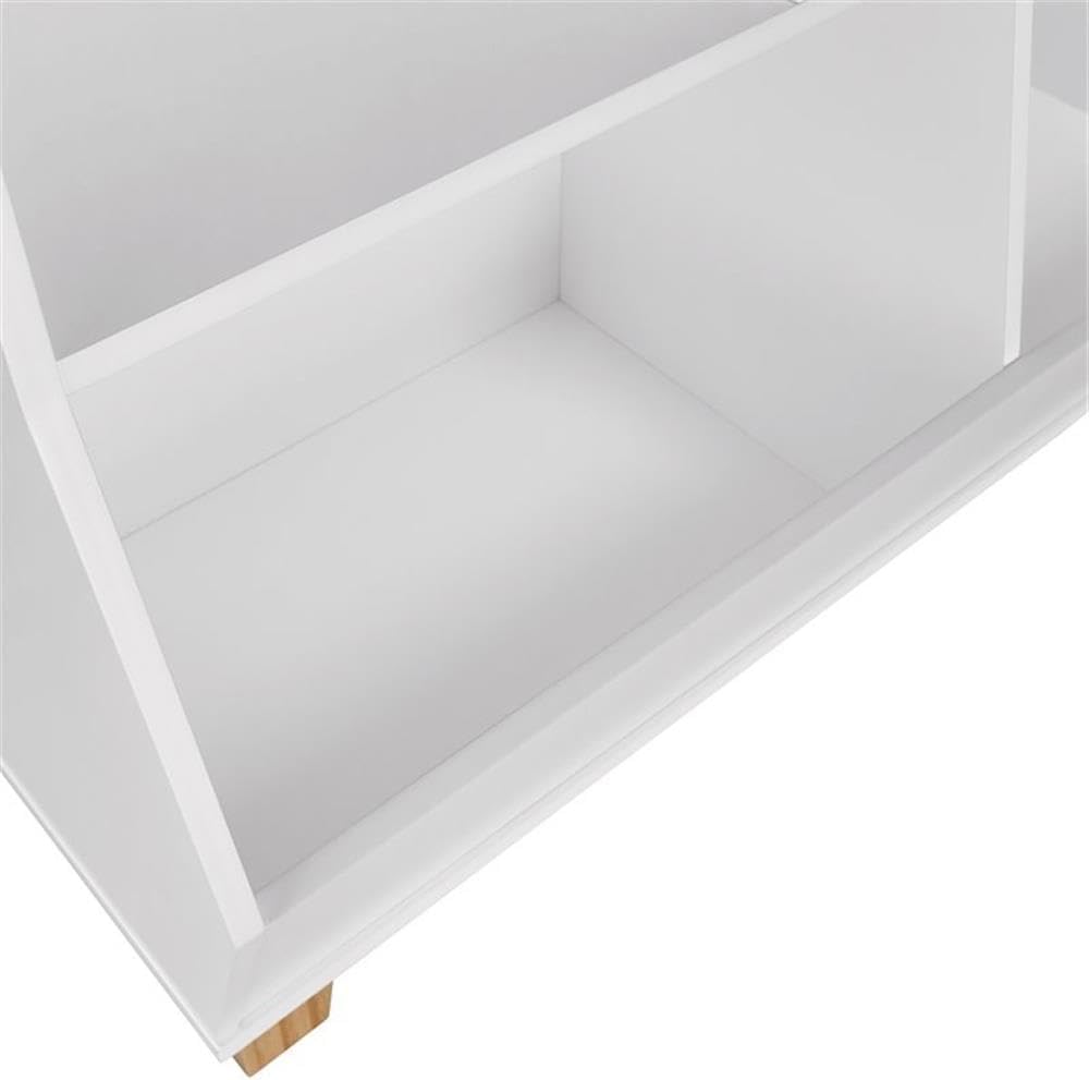 RiverRidge Catch-All Kids Toy Organizer with 3 Cubbies and 2 Storage Bin Compartments - 35 Inch Wide White Kids Room Decor Toy Organizers and Storage Bins