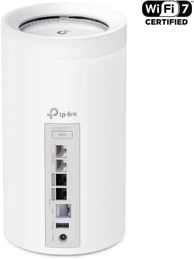 TP-Link Deco 7 Elite BE85 Tri-Band WiFi 7 BE22000 Whole Home Mesh System - 12-Stream 22 Gbps, 2X 10G + 2X 2.5G Ports, Wired Backhaul, 8X High-Gain Antennas, VPN, HomeShield, Free Expert Help (3-Pack)