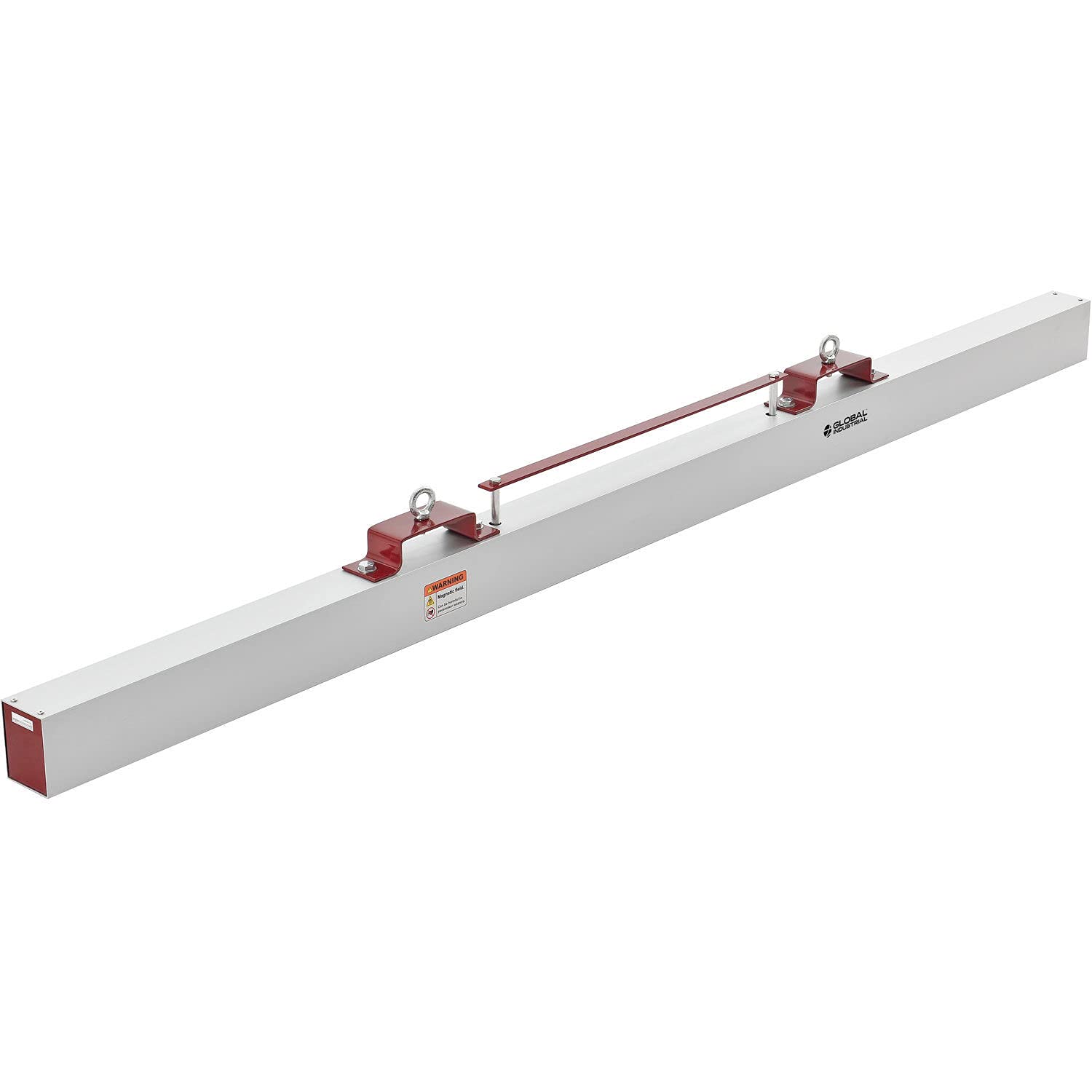 Global Industrial Hang-Type Magnetic Sweeper with Forklift Hanger, 84' Cleaning Width, Picks Up Steel, Nails, Wire, Screws and Other Metallic Debris Off Floors