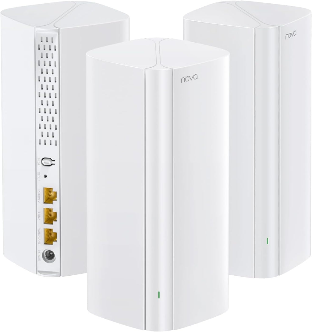 Tenda AX3000 WiFi 6 Mesh System Nova MX12– Whole Home Mesh WiFi Coverage up to 7,000 sq. ft., Dual-Band WiFi Mesh Network for 160+ Devices, Fast & Stable, Replaces Wireless Router (3-Pack)