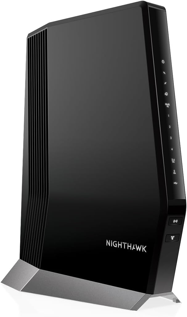 NETGEAR Nighthawk Cable Modem and WiFi 6 Router Combo (CAX80) - Compatible with All Major Cable Providers incl. Xfinity, Spectrum, Cox - Cable Plans up to 2 Gbps - AX6000 WiFi 6 Speed - DOCSIS 3.1