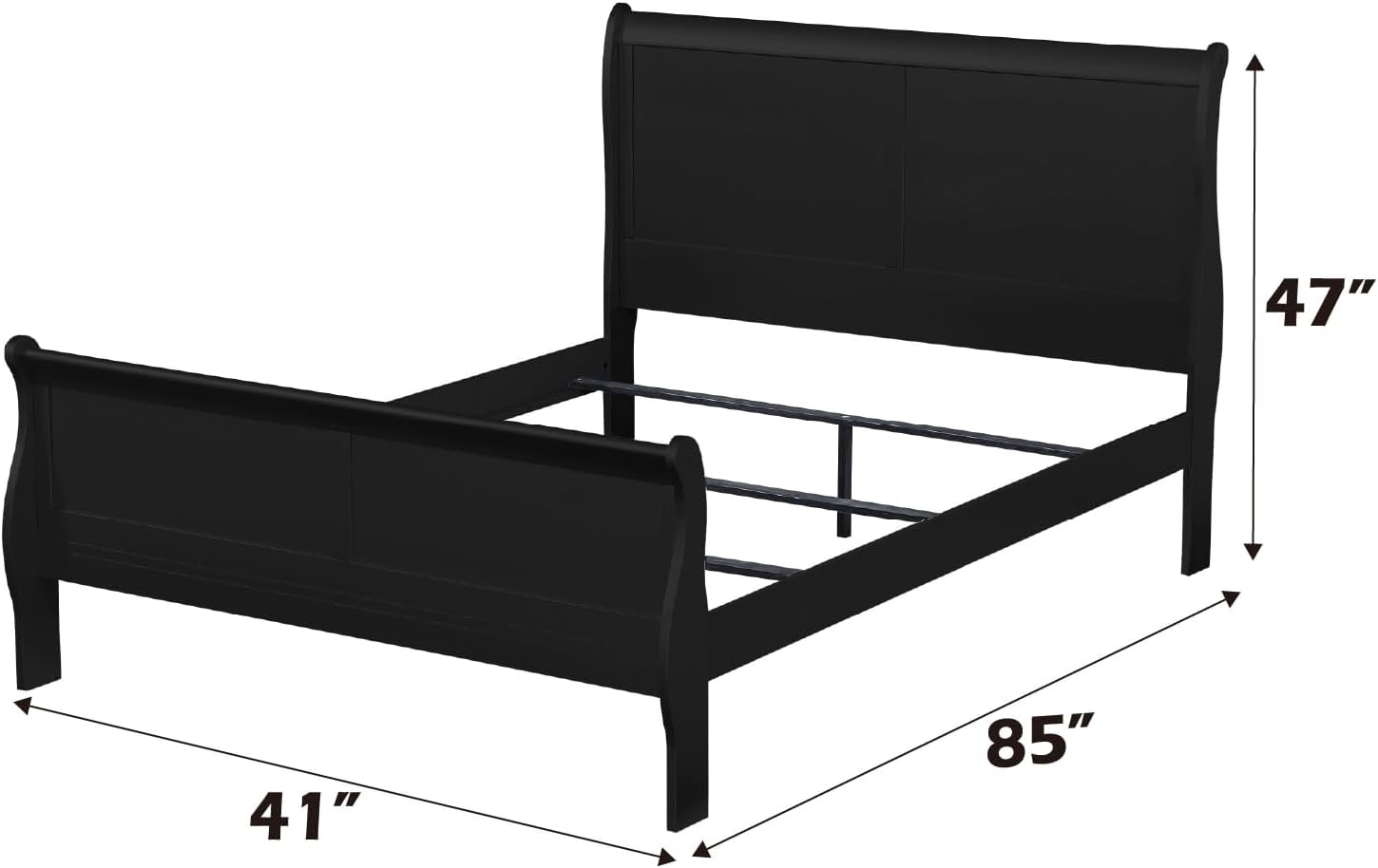 ACME Furniture Louis Philippe Twin Bed, Black