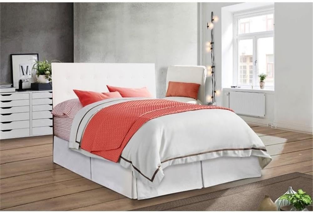 Glory Furniture Super Nova Faux Leather Upholstered Full Headboard in White
