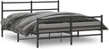 Metal Bed Frame with Footboard Black 59.1'x78.7' Steel Platform Bed Frame Heavy Duty Queen Twin Size Underbed Storage Space for Bedroom Furniture