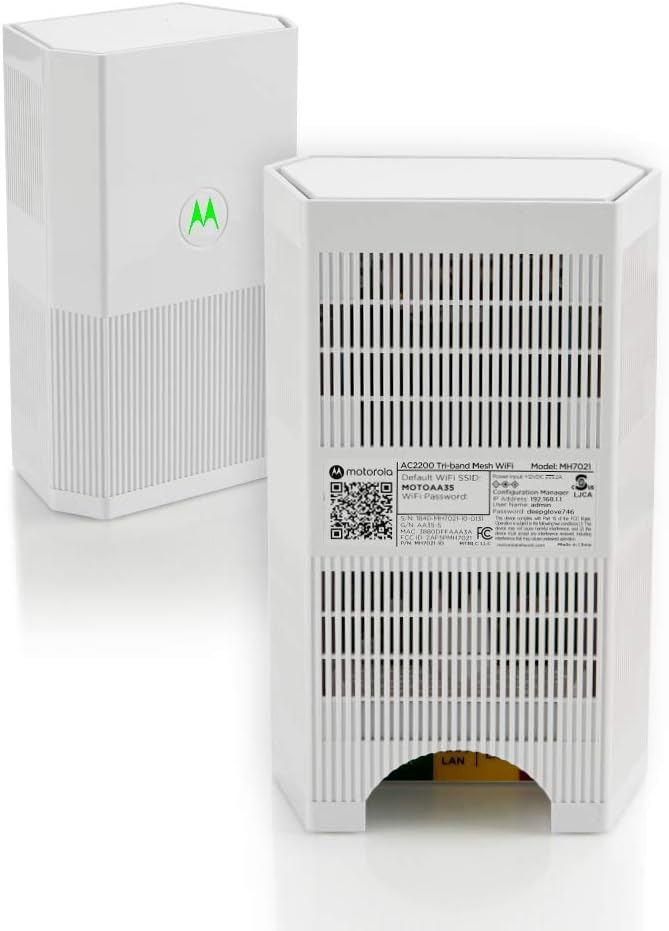 Motorola MH7020 Series Gigabit Smart Home WiFi Router and Mesh (Two Pack)