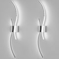 CANEOE Modern Led Wall Light, 39inch Chrome Indoor Led Wall Sconce Lighting, Bathroom Vanity Light Fixtures Over Mirror for Living Room Hallway Bedroom Bedside Wall Lamp (Chrome,6000K,2 Packs)