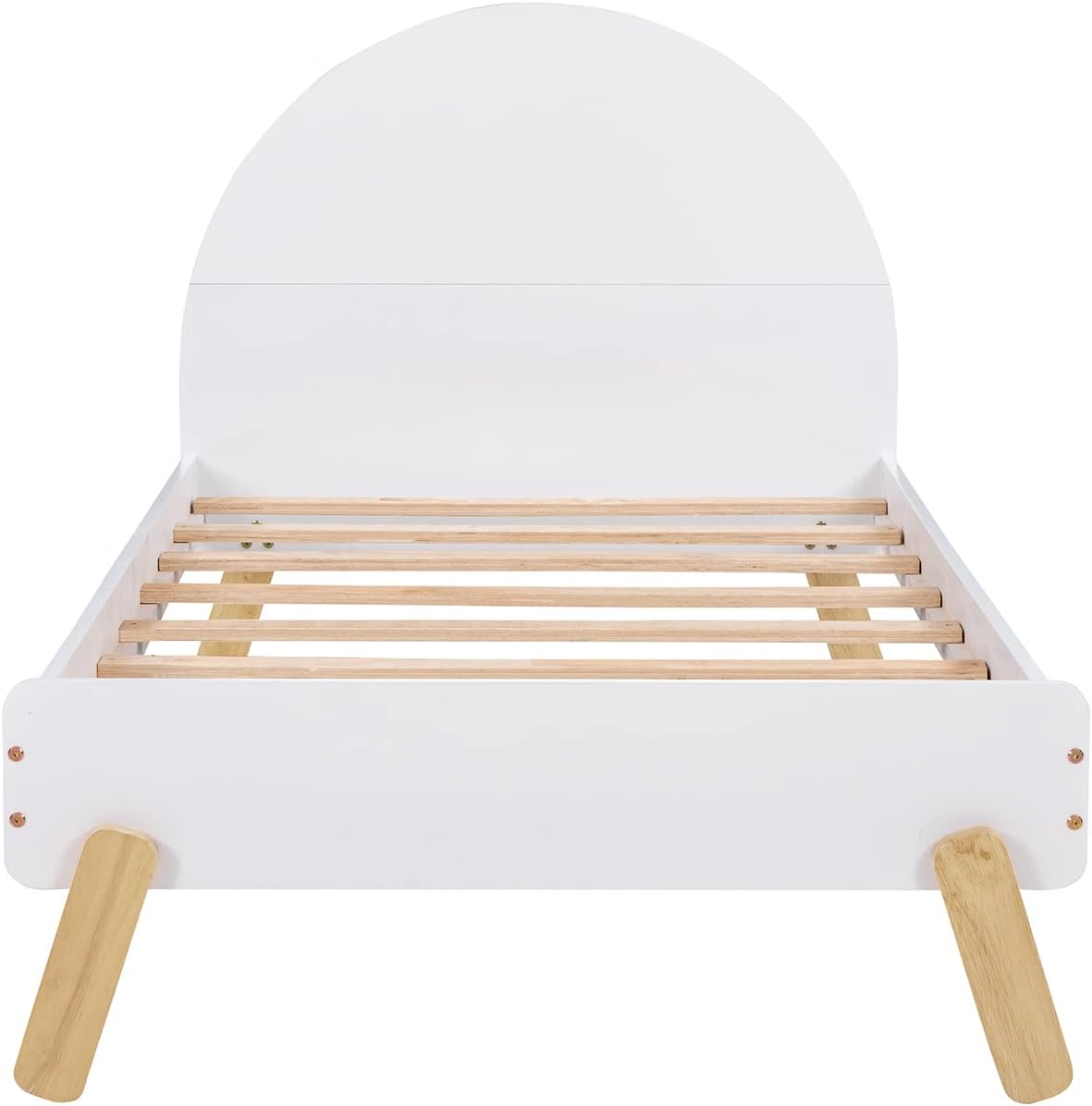 Generic 3 s Bedroom Sets Twin Size Platform Bed with Nightstand and Wardrobe,White+Pink