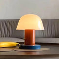 Scandinavian Vintage Bedroom Bedside StudyDesk Light Creative Warm Portable Touch Dimming Rechargeable Mushroom Shape Desk Lamp Boys Girls Room Table Lamp School Library Dormitory Lighting Fixture