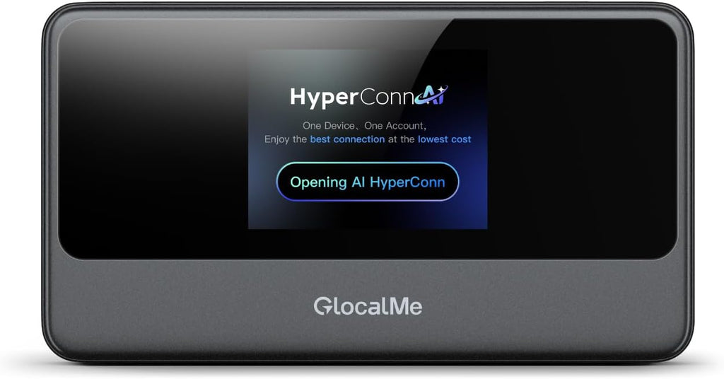GlocalMe MeowGo G40Pro 4G Portable WiFi Hotspot for Travel in 200+ Countries, Upgraded 4G+ Mobile Hotspot Device with AI HyperConn, Speed Up to 390Mbps, No SIM Card Needed, 10 Connected Devices