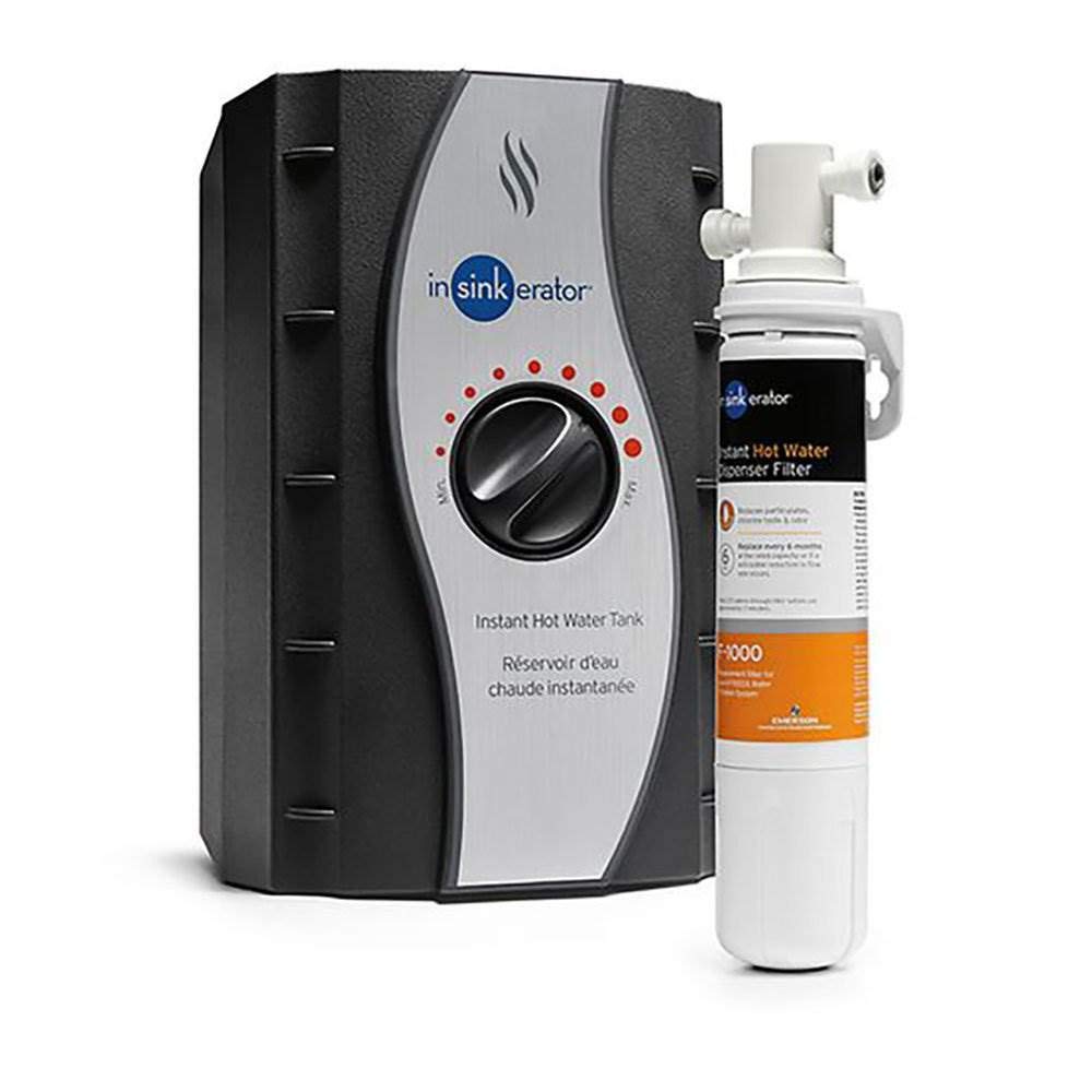 InSinkErator Instant Hot Water Tank with Filters F-1000S Filtration, 2/3 Gallon Stainless Steel Tank, HWT-F1000S