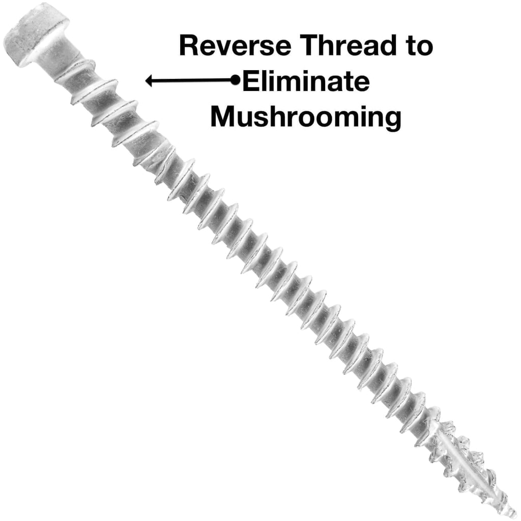 Jake Sales #10 x 2-3/4' White Colored Composite Decking Wood Screw with Torx/Star Drive Head - Exterior Coated - ACQ Lumber Compatible - 22 POUNDS ~1,750 Screws