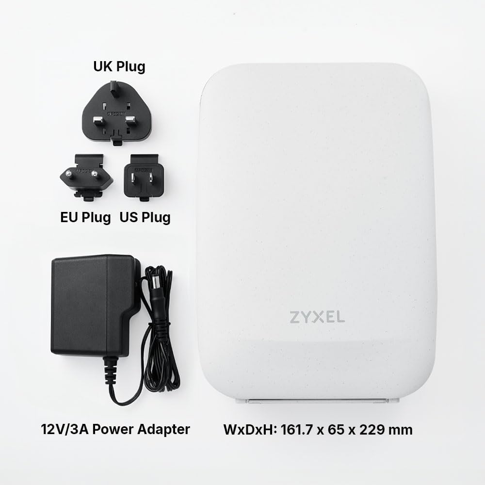 Zyxel Security Router Firewall｜2Gbps｜Dual-WAN｜2.5G Multi-Gig Ports｜WiFi 6 AX6000｜Nebula Cloud｜Up to 5 Users｜1-Year Elite Pack [USGLITE60AX]