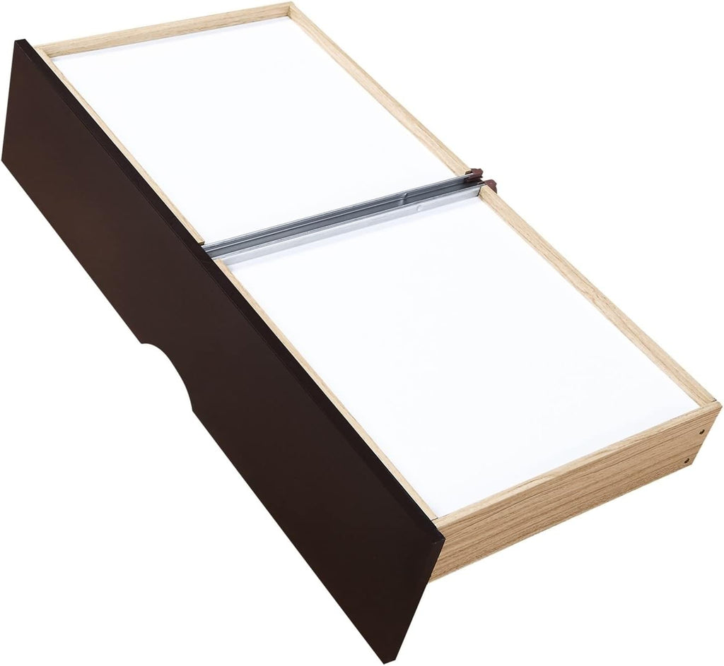 Sofa Bed Twin Size, Minimalist Bed Frame Espresso with 2 Storage Drawers with Solid Wood Slats Daybed for Bedroom Living Room