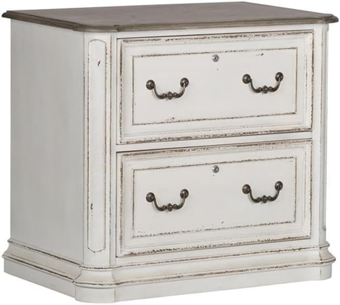 Liberty Furniture Magnolia Manor Media Lateral File for Home Office, W34' x D22' x H31', White