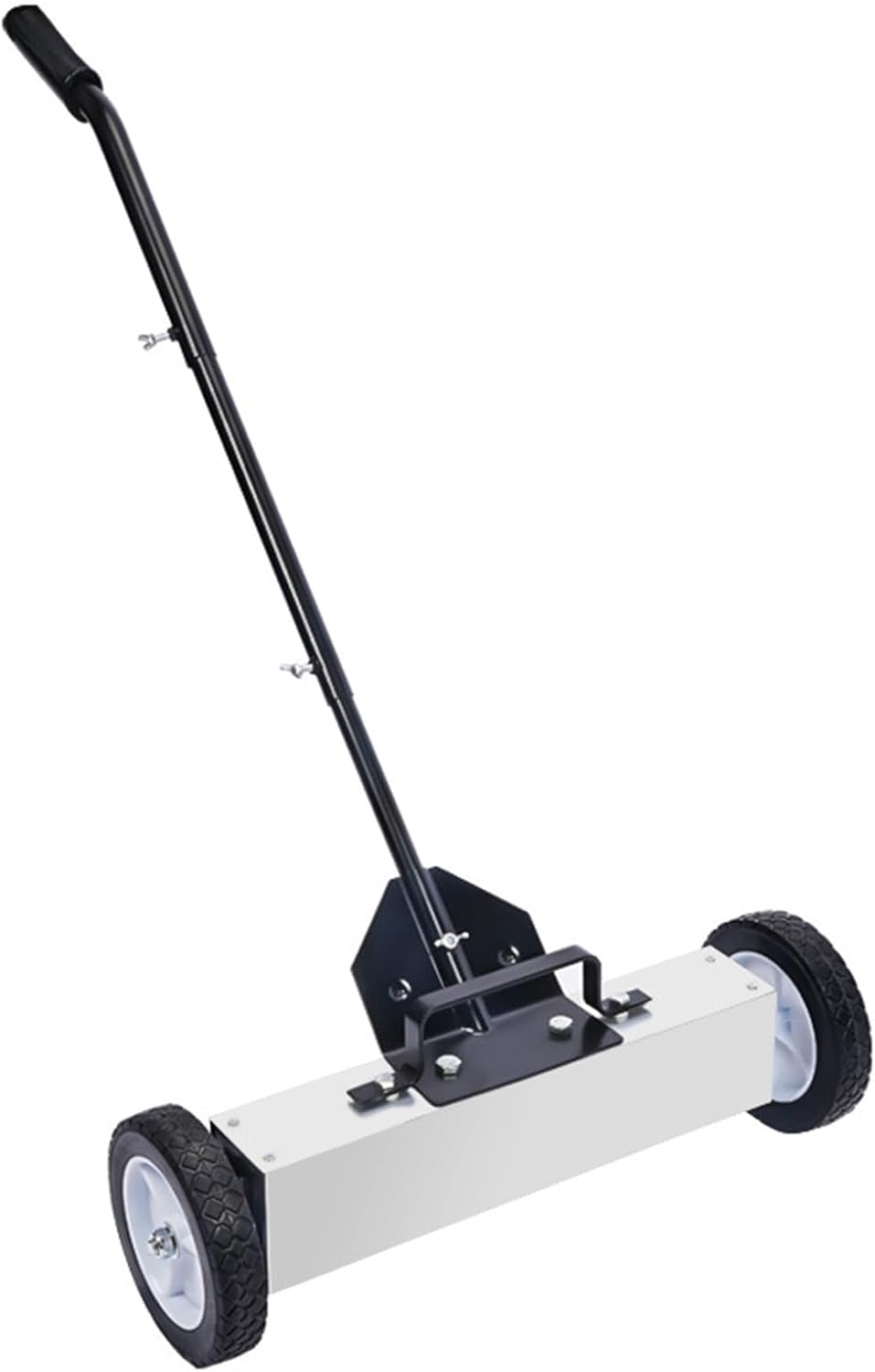 24' Magnetic Sweeper with Wheels, 28 Lbs Capacity, 1200 Gauss Magnetic Force, with Telescoping Magnetic Pickup Tool, Adjustable Handle, for Pick Up Nails and Screws
