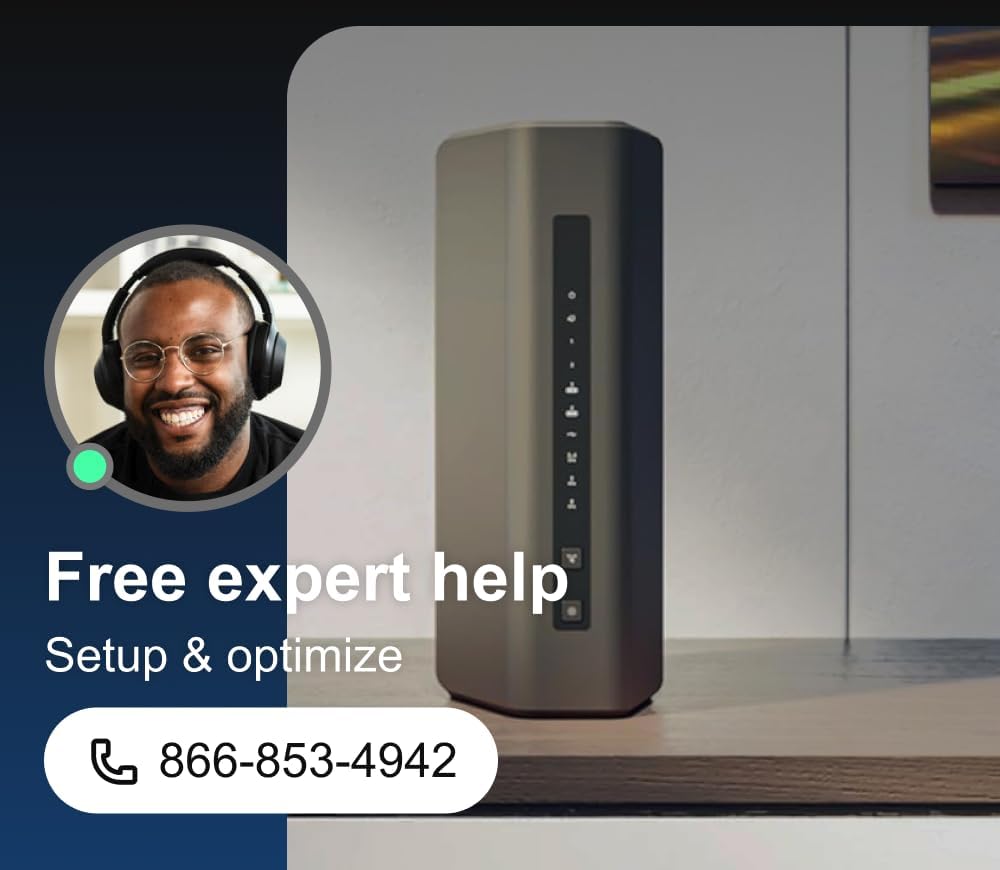 NETGEAR Nighthawk Dual-Band WiFi 7 Router (RS180) - Router Only, BE5500 Wireless Speed (up to 5.5 Gbps) - Covers up to 2,500 sq. ft., 80 Devices - 2.5 Gig Internet Port – Free Expert Help