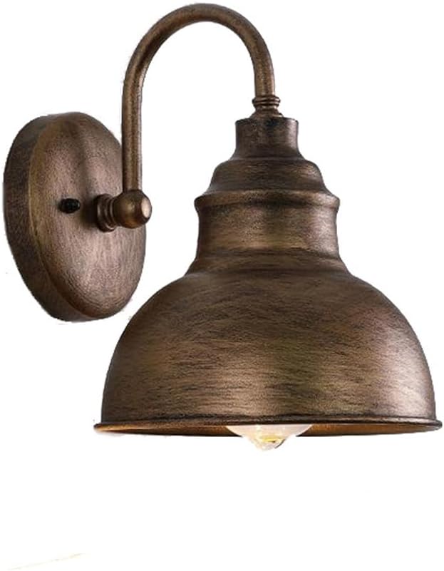 Aplique de pared Exterior Vintage de Cuello de cisne E26/E27, apliques de Hierro inoxidable, luminarias impermeables Amen, para puerta o terraza Exterior.
