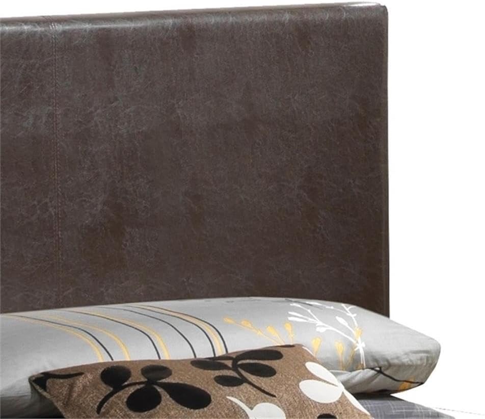 Glory Furniture Aaron Faux Leather Upholstered Full Bed in Cappuccino