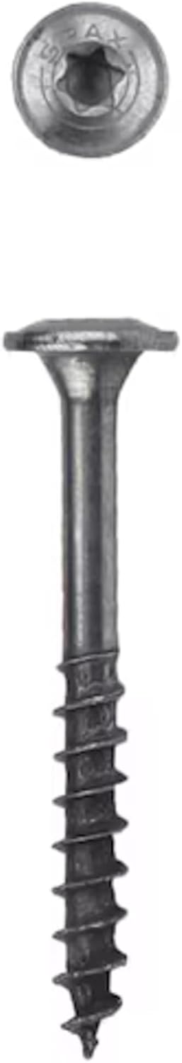 SPAX #8 x 1-1/2' Exterior Wafer Head Wood Screws Construction Torx T-Star Plus (2500 EA) Bulk Pail Includes 4 Bits Rust Resistant