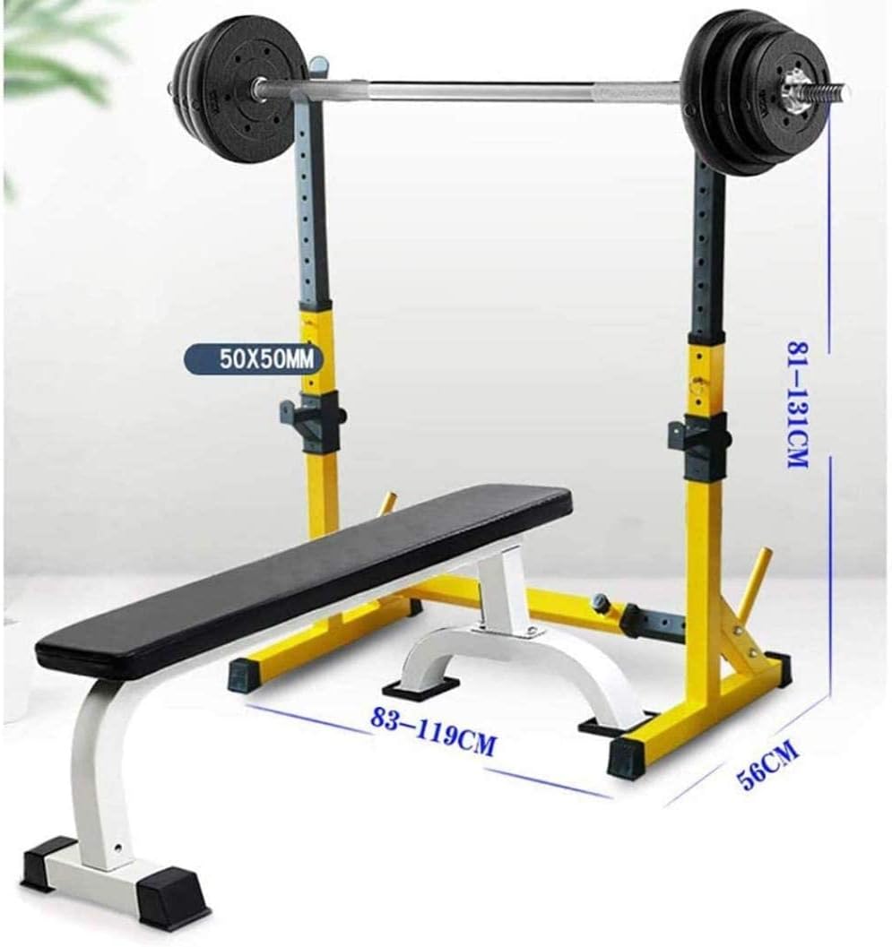 Adjustable Squat Rack Weight Table Home Bench Press Weight Bench Barbell Rack Fitness Exercise Set Bench Press Dumbbell Rack