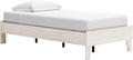 Signature Design by Ashley Socalle Casual Farmhouse Platform Bed Frame, Twin, Natural Beige