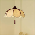 Chinese Style Wood Led Fabric Pendant Lights Dining Room Drop Chandelier Home Decor Led Lamparas Bedroom Luminarias