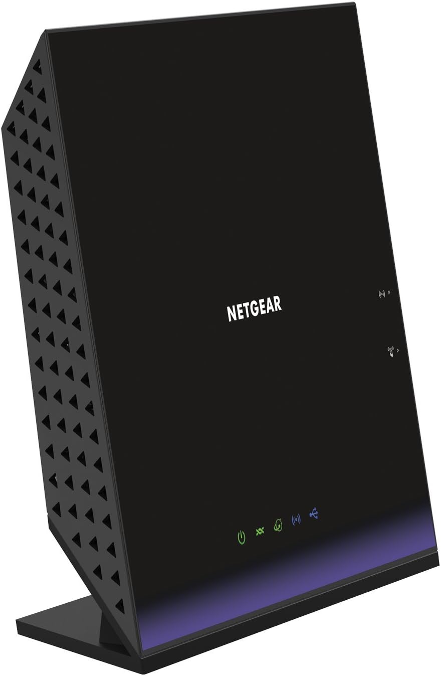 Netgear NETGEAR AC1600 WiFi VDSL/ADSL Modem Router - 802.11ac Dual Band Gigabit (D6400-100NAS)