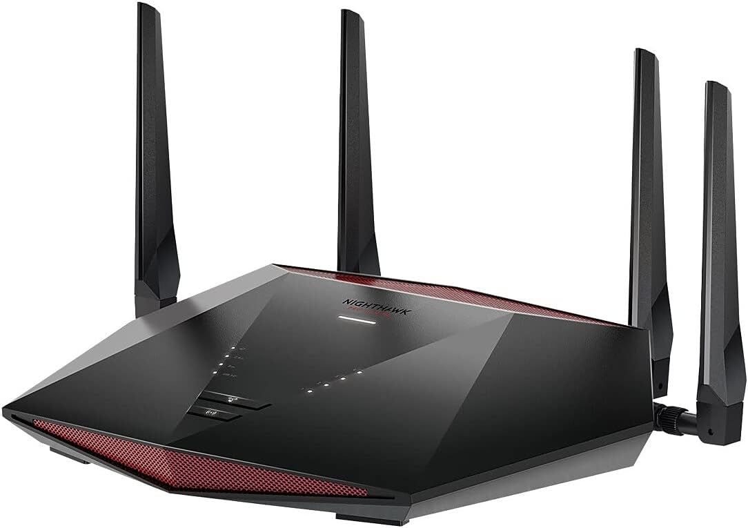 NETGEAR Nighthawk Pro Gaming 6-Stream WiFi 6 Router (XR1000) - Security Features, AX5400 Wireless Speed (up to 5.4Gbps), DumaOS 3.0 Optimizes Lag-Free Server Connections, 4 x 1G Ethernet Ports