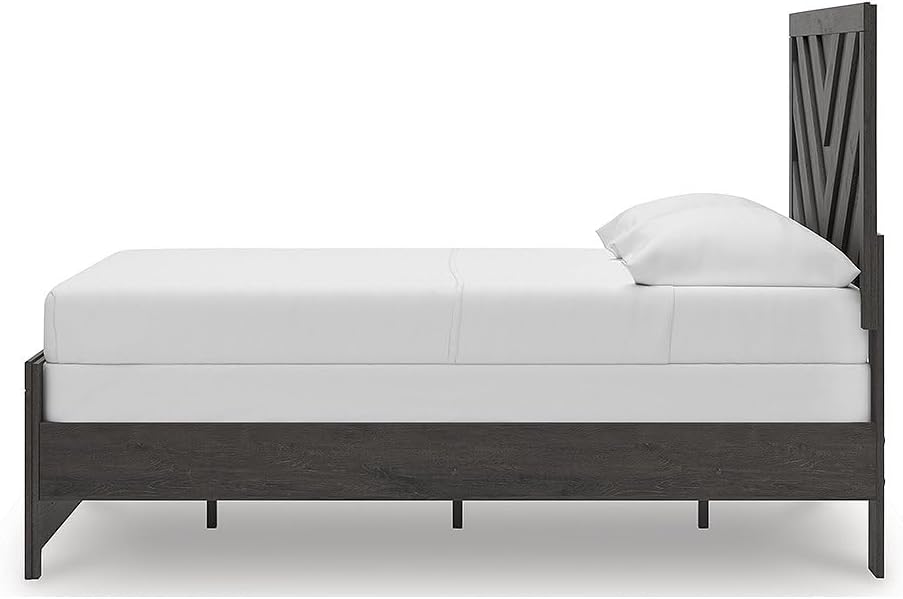 Signature Design by Ashley Prendonea Farmhouse Full Panel Bed, Foundation or Box Spring Needed, Gray