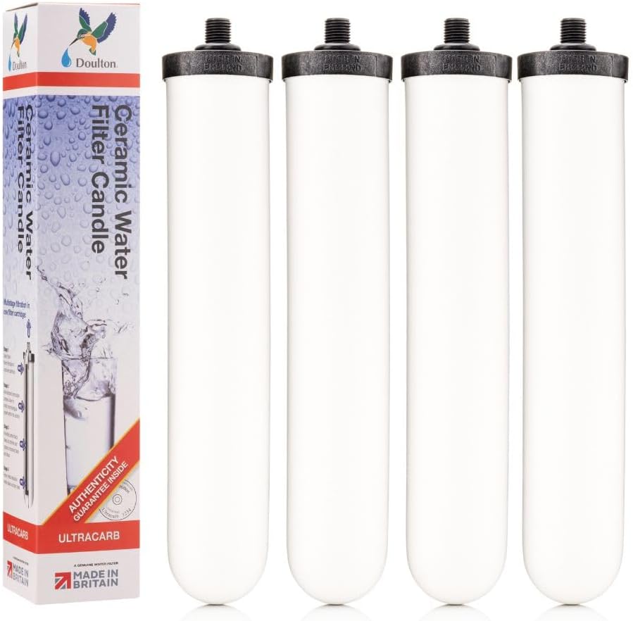 DOULTON ¦ W9123053 ¦ 10' UltraCarb ¦ Authentic Drinking Water Ceramic Replacement Candle Element Filter ¦ 9501 ¦ White ¦ NSF Certified ¦ BSP Thread ¦