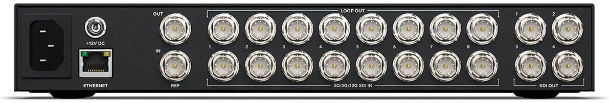 Blackmagic Design Videohub Mini 8x4 12G Router, 8 Inputs and 4 Outputs