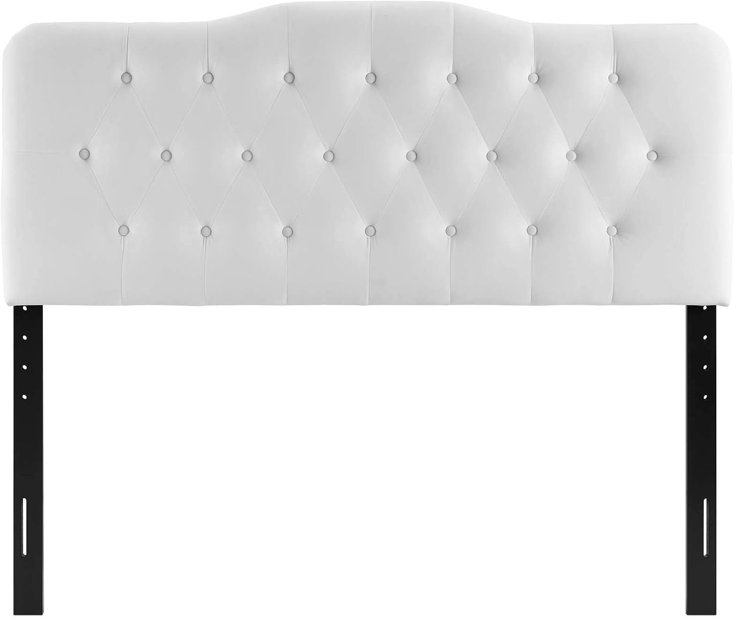 Modway Annabel Diamond Tufted Performance Velvet Queen Headboard in White