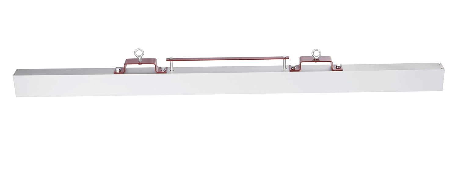 Vestil HFMS-72 Steel Forklift Hanging Magnetic Sweeper 72 in. Wide 75 Lb. Capacity Silver